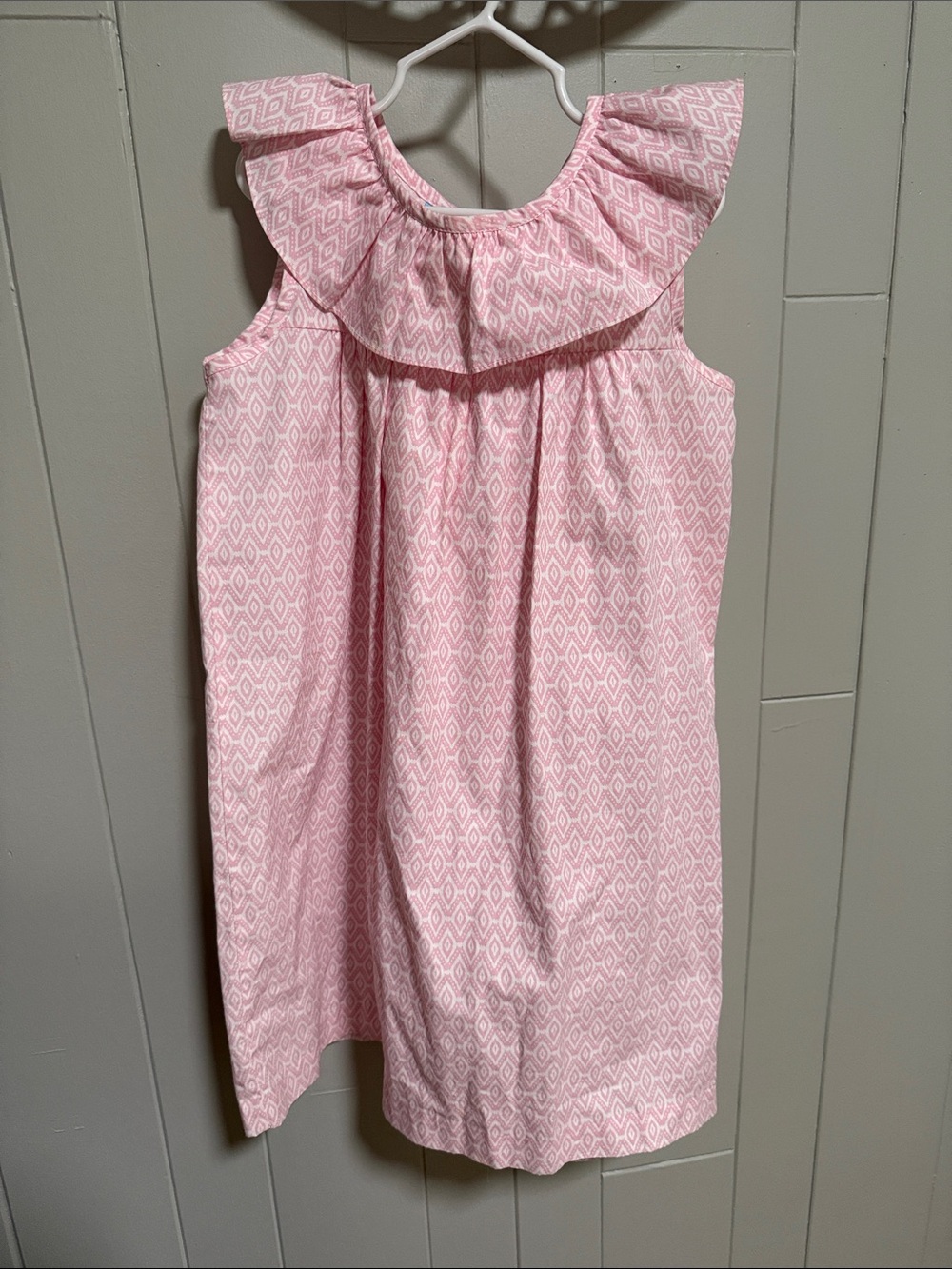 Petit Ami Pink Diamond-Print Sleeveless Dress